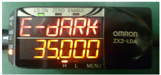 OMRON ZX2位移传感器报‘E-DARK’故障 OMRON ZX2位移传感器报‘E-DARK’故障